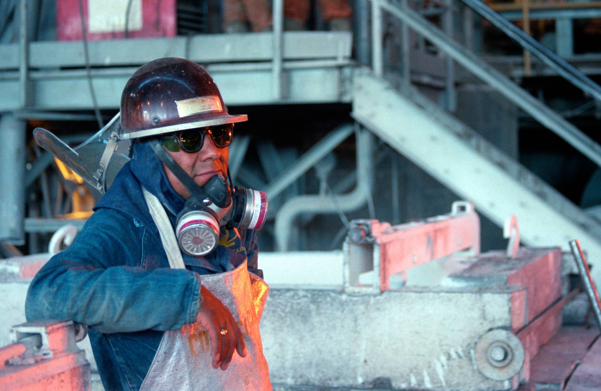 Arbeiter mit Schutzausrüstung, CODELCO, Chile